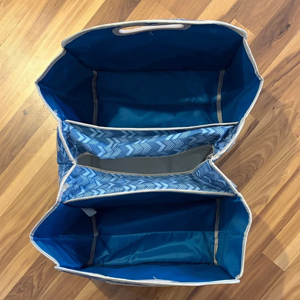 Blue Collapsible Organizer Tote Bag - Picture 2 of 3